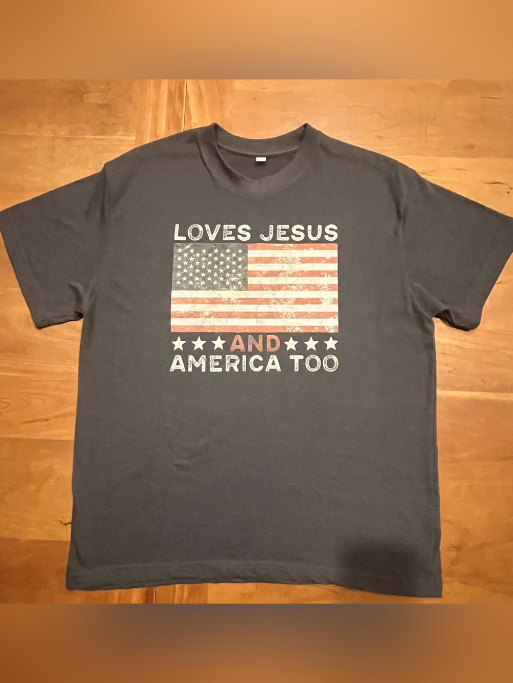 Tom Petty Free Fallin Lyrics Patriotic Graphic T-Shirt Gray Medium Unisex EUC